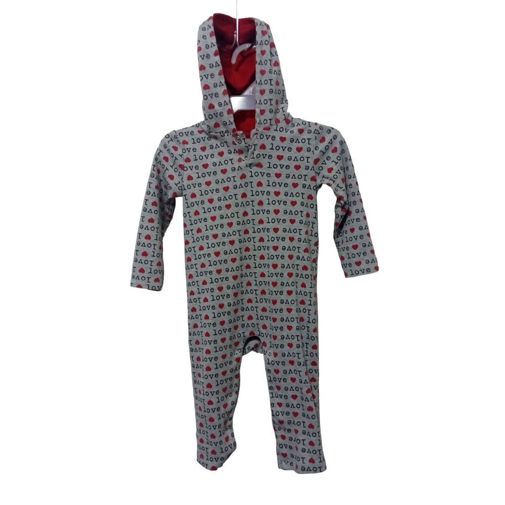 Valentines Day Unisex Baby 1 Piece Hooded Outfit‎ 18 Months